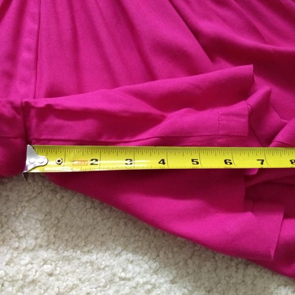 vintage 80s pink fuschia playsuit romper shortall jumpsuit - Picture 10 of 12